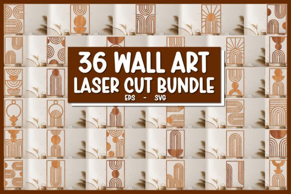 35 Mid Century Wall Art Laser Cut Bundle: A Modern Twist on Classic Design