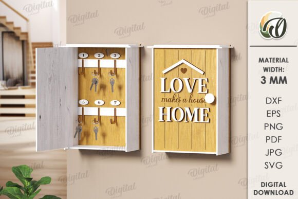3D Key Organizer Box Laser Cut: A Practical and Creative Solution for Organized Living