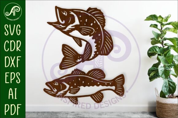 Bass Fish Silhouette Laser Cut Wall Art: A Creative and Practical Addition to Your Space