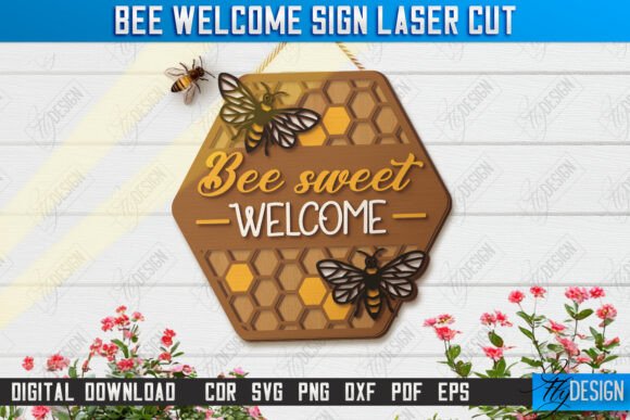 Bee Welcome Sign Laser Cut Wall Signs: A Creative and Practical Decor Solution