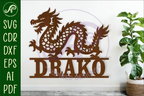 Chinese Dragon Personalized Name Sign: A Creative and Customizable Digital Download