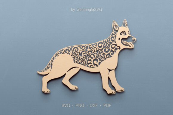 German Shepherd SVG Paper Laser Cut