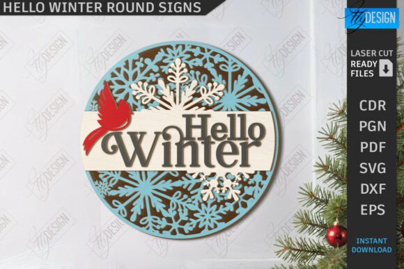 Hello Winter Round Wall Sign Laser Cut: A Stylish and Practical Decor Solution