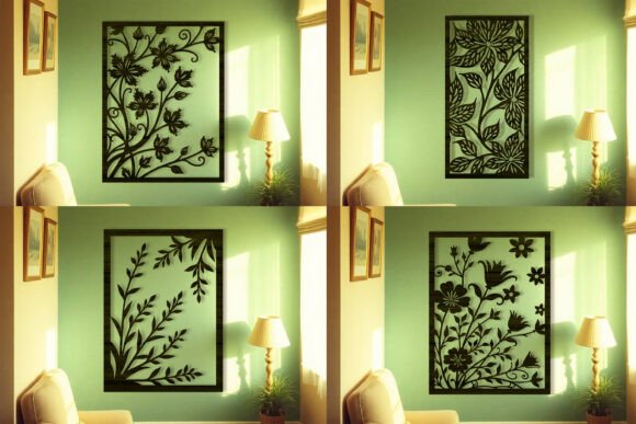 Laser Cut Floral Panel SVG Bundle