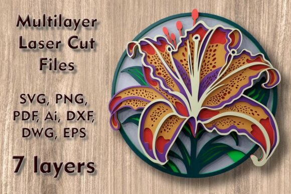 Lily Multilayer Laser Cut Files