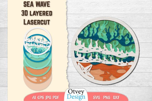 Sea Wave 3D Layered Lasercut: A Creative Solution for Designers and Makers