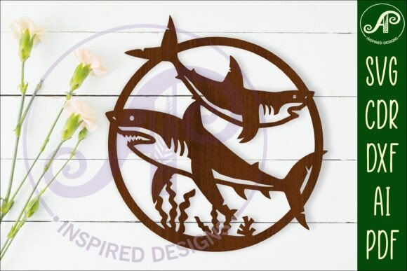 Shark Wall Art Sign, SVG File