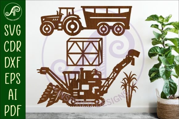 Sugar Cane Harvesting Vehicle Laser Cut
