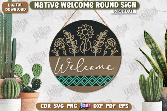 Welcome Sign Laser Cut 3D Boho Design: A Creative and Practical Decor Solution